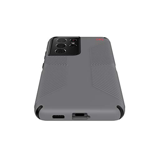 Speck Products Presidio2 Grip Samsung Galaxy S21 Ultra 5G, Graphite Grey/Black/Bold Red - image 5