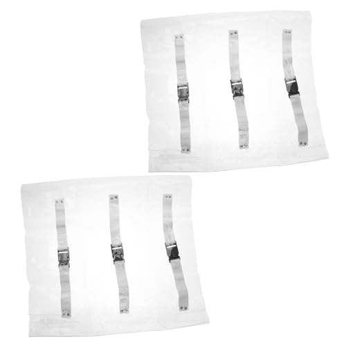 Fundas protectoras transparentes Toyvian para patas de sillón con bandas elásticas y clips, 2 uds