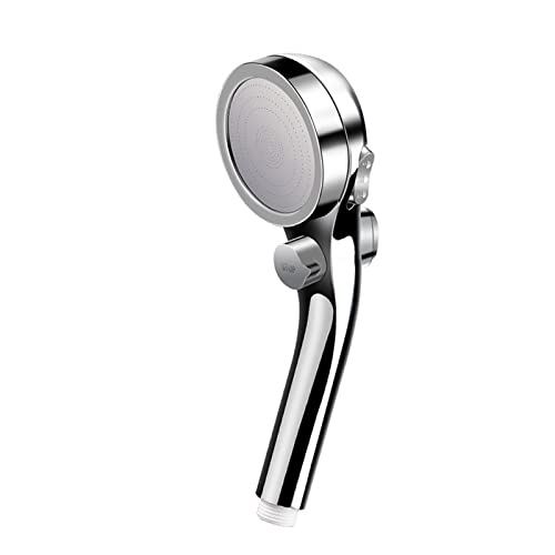 Pommeau de douche violet haute pression avec bouton d'arrêt et débit réglable
