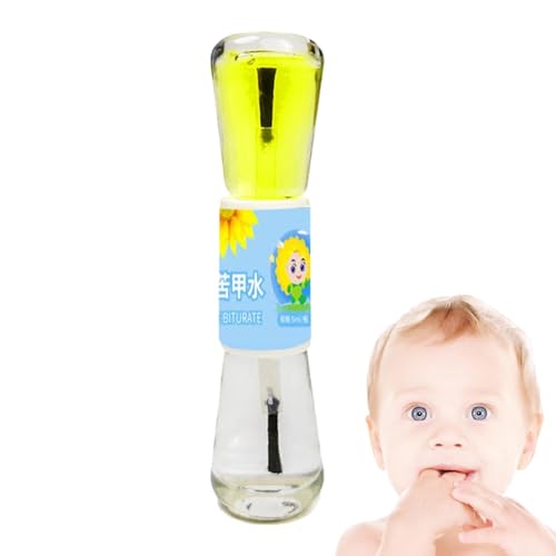 Stop Nail Biting Kids - Esmalte de uñas con aceite para morderse las uñas, sabor seguro y amargo, prevención de mordeduras de uñas, tapón de mordedura de uñas, esmalte de uñas sin mordeduras, deja de