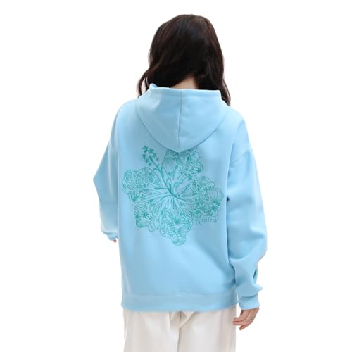 TUETENI Embroidered Hoodies Teen Girl Women Y2k Graphic Oversized Sweatshirts Cotton Comfrt Casual Pullover(Blue2 S)