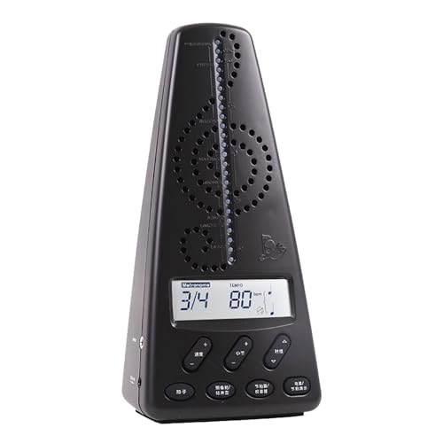メトロノーム メトロノーム ボーカル カウンティング ビート 電子充電式ピアノ 琴 ドラム リズムマシン(Black)
