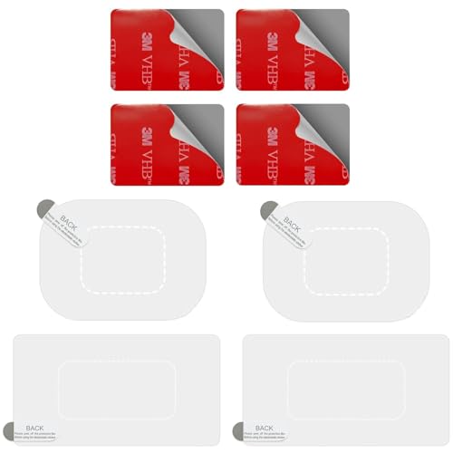 4 Pcs Dash Cam Sticky Pad,Double-Sided Strong Mounting Dashcam Sticky Pads,No-Residue Transparent Dash Cam Stickyes Pads,Dashes Cams Adhesive Pad,for Windscreen,Clear Car Window,Dashboards