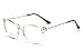 Flowertree® Unisex S9352 Lightweight Super Thin Arm Wayfarer 52mm Glasses (full clear)