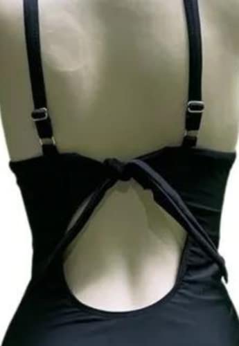 Maiô Bojo Aro Sustenta os Seios Transpassado Reforçado Detalhe Tule (G, Preto)