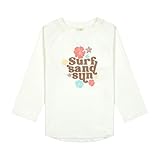 Lässig Splash & Fun Baby und Kind Langarm Badeshirt Schwimmshirt Rashguard mit UV-Schutz - Flowers sea Salt, 5 Jahre, Größe 110