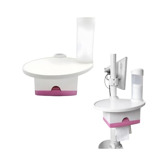 Image of Dental 3 in 1 Utility tray with Dispenser Water Cup Holder, Tissue Box & Utility Tray for Dental Implant of dental chair parts (Pack of 1 / Pink)