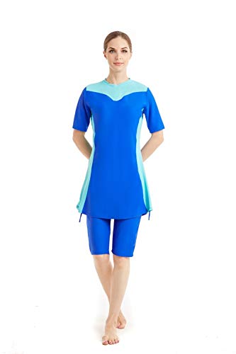 KXCFCYS Las Mujeres de Las Mujeres Modestos Trajes de baño Traje de baño musulmán hindúes judíos Cortos Traje de baño (167NO1, Medium)