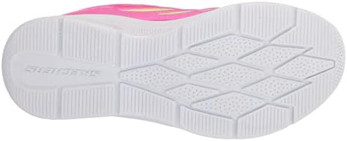 Skechers Kids Girls MICROSPEC MAX-AIRY Color Sneaker, HOT Pink/Multi, 8 Toddler | Image 3