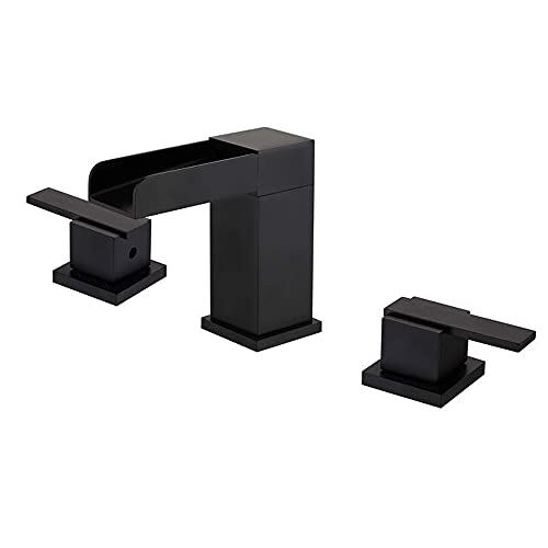 Best Quality ๐ฅ BULUXE Waterfall Widespread Double Handle Right-Angled Bathroom Sink Faucet in Matte Black Finish Deck Mounted 3 Holes Modern Flash Deals - 80% OFF BULUXE Waterfall Widespread Double Handle Right-Angled Bathroom Sink Faucet in Matte Black Finish Deck Mounted 3 Holes Modern