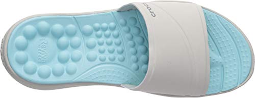 Image of Crocs Women's Reviva Slide Sandal Pearl White, 4 M US