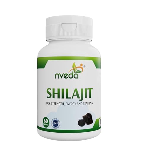 Nveda Shilajit Capsules, Ayurvedic Shilajit for Stamina & Strength, Shilajit original helps in boosting performance, energy & immunity 60 Capsules Nveda Shilajit Capsules, Ayurvedic Shilajit for Stamina & Strength, Shilajit original helps in boosting performance, energy & immunity 60 Capsules