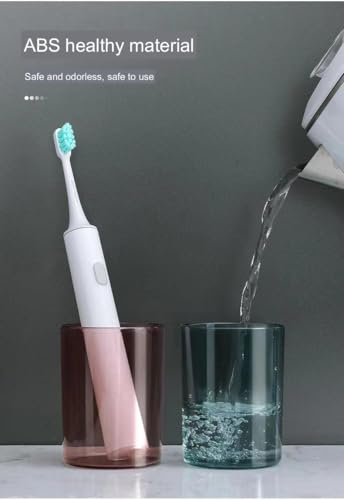 Image of Toothbrush Holder Wall Mounted, Tooth Brushes Holder, Toothbrush Holders for Bathroom, Brush Holder for Bathroom Wall Mounted (2 Cup, White) Plastic