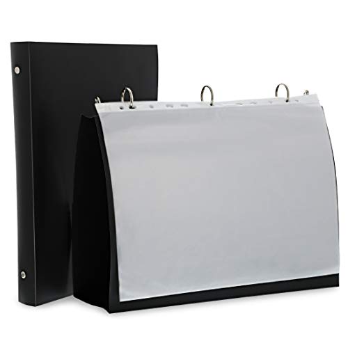 Juvale 2-Pack Black Presentation Folder Binder with 10 Sheet Protectors for 8.5 x 11 Inches