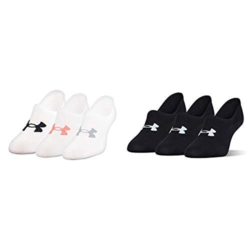Under Armour Women's Essential Ultra Low Socks, 3-Pair, White Assorted, Shoe Size: 6-9 Women's Essential Ultra Low Socks, 3-Pair, Black, Shoe Size 6-9