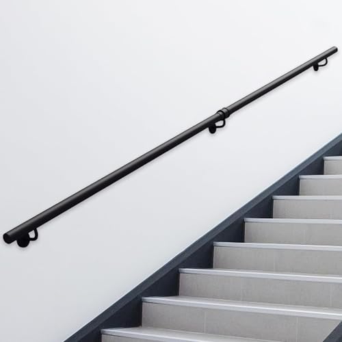 Rampe d'escalier industrielle 120 cm avec supports et vis