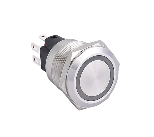 Pulsador de bloqueo 22mm de acero inoxidable con contactos 1NO1NC para 36V