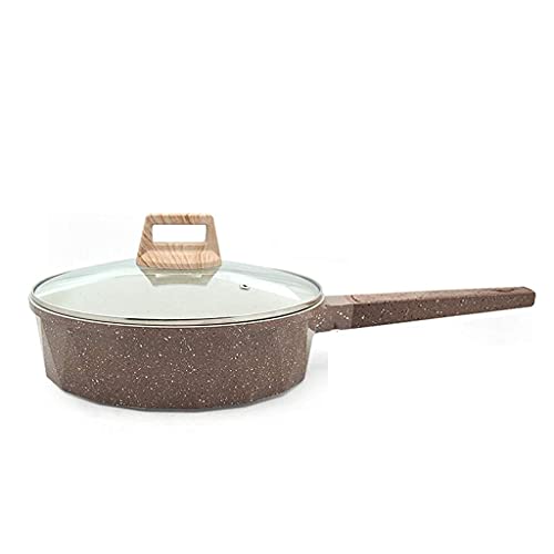 QZH Olla para el hogar, Utensilios de Cocina, sartén a la Piedra, Filete Frito, Huevo, sartén Antiadherente, sartén, Cocina, Estufa a Gas, Utensilios de Metal Antiadherente, Cacerola c