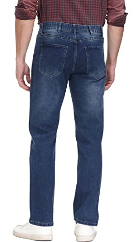 Soojun Men's Flex Waist Regular Fit Straight Leg Jeans
