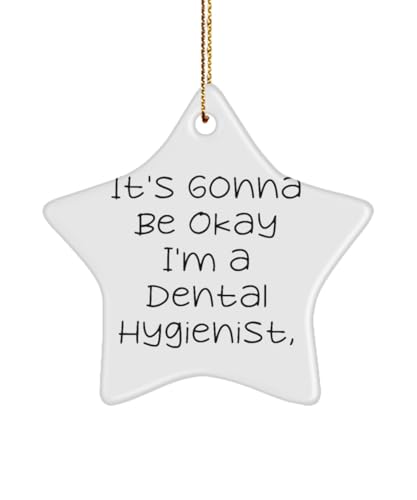 New Dental Hygienist Gifts, It's, New Birthday Star Ornament Gifts Idea for Coworkers, Dental Hygienist Gifts from Team Leader, Dental Hygiene, Teeth, Toothbrush, Toothpaste, Floss