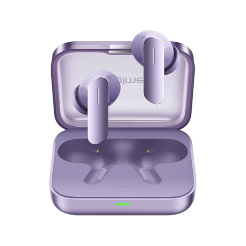 Image of Real Me Air 7 True Wireless,12.4mm Dynamic Bass Drivers,52Hrs Playtime,52dB Hybrid ANC,6 Mic ENC,360 Audio,Hi-Res LHDC,IP55 Dust & Water Resistant,BT v5.4 TWS for Apple & Android (Lavender Purple)