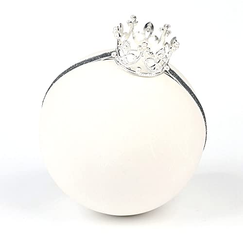 Nishine 2 Stück Baby Mädchen Krone Stirnband Prinzessin Diadem Kopfschmuck Set Kleinkind elastisches Stirnband(Silber)