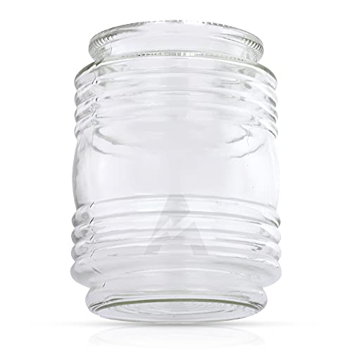 Image of 3-1 /4 inch Fitter Clear Jelly Jar Porch Glass Shade, Clear Cylindrical Replacement Glass for Wall Sconce & Outdoor Fixtures (1-Pack) AP-10501