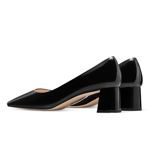 7or9 Mary Janes Shoes Women Comfortable Mary Jane Heels Patent Leather Shoes for Women Air Touch Foam- Black, White, Silver, Red4