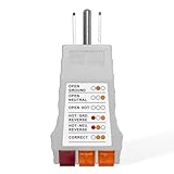 YOUBLAO Outlet Tester, Circuit Breaker Finder for Grounding Products, Electric Outlet Tester Plug in Circuit Tester for Standard North American AC, Gray