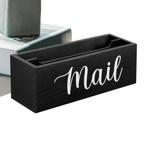 レターホルダー - 木製デスクトップ郵便物収納ビン,壁用 ファイル 整理 ボックス,請求書および書類およびノートブックおよび手紙およびファイルおよび封筒およびラベル用