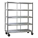 New Age 96711 Mobile Tray Drying Rack with 4 Tray Levels 28-1/2"D x 75-1/2"W x 82"H, 384 Tray Capacity