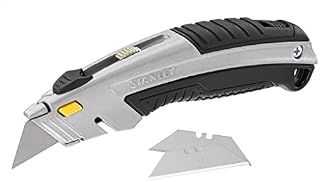 STANLEY Instantchange Retractable Blade Heavy Duty Utility Knife with Interlocking Nose Design and Quick Blade Change 0-10-788
