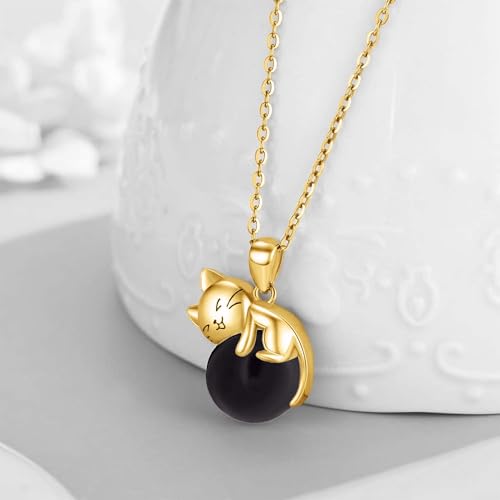 Collier en argent de qualité supérieure Vadmans avec pendentif chat mystique