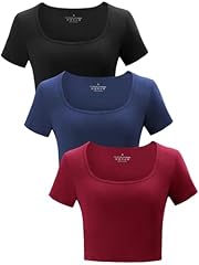 (Square Neck) Burgundy/Navy/Black