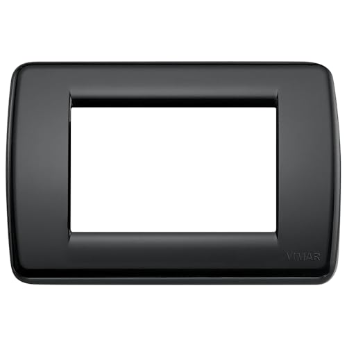 Vimar Placca Rond 3 m, 1 Pezzo, Nero