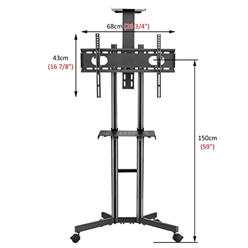 Soporte móvil para TV de piso para pantallas 32-70 pulgadas miniatura 7