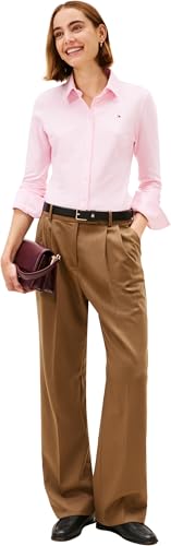 Tommy Hilfiger Damen Hemd 1985 Slim mit Spitzkragen, Mehrfarbig (Ithaca STP/Classic Pink), L 4