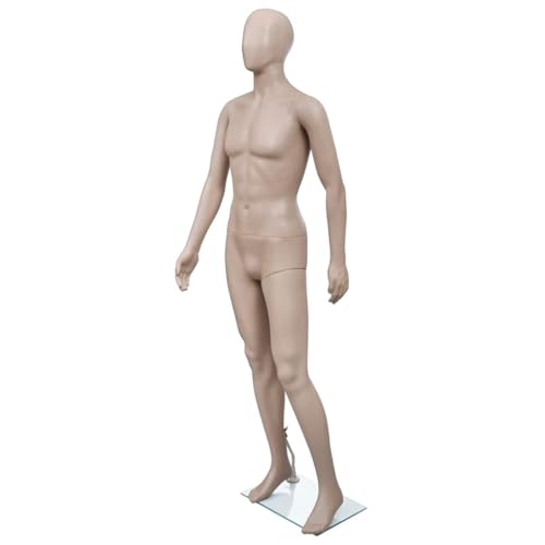 vidaXL Mannequin de Vitrine Homme Tête Ronde Support de Verre Magasin Couture
