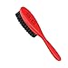 StyleCraft The Fresh Cut Professional Fade and Cleaning Barber Hair Brush with Soft Nylon Bristles Set of 3, Red