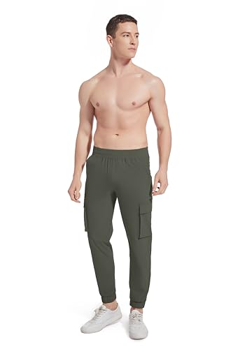 27" Cargo Joggers for Short Men Athletic Hiking Pants Casual Lightweight Sweatpants with Pockets3
