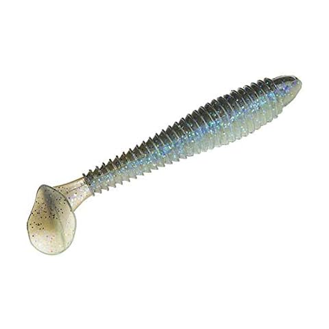 Strike King Rage Swimmer Fishing Lure, Soft Plastic Paddletail Minnow, Sleek Nose Cone, Softly Ribbed Body, Thin Tail Cover