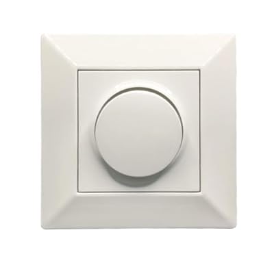 Jandei - Dimmer TRIAC 500W 220V Regulador de Intensidad, Decoración Elegante Pared Interior, Fácil de Instalar, Incluye Marco y Mecanismo, Policarbonato Color Blanco. Regula Tiras Led y LucesDimables | Ya disponible en tu tienda friki favorita! En mundofriki.es!