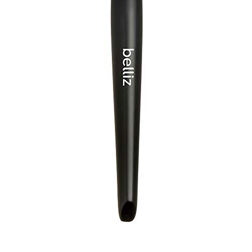 Pincel de Blush, Belliz, Preto/Metal Prata