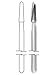 Dentsply 389785 Midwest Operative Carbide Bur, Taper Round End, Cross Cut, Handpiece Oral Surgical, 2.1 mm Diameter, 4.5 mm Length (Pack of 10)