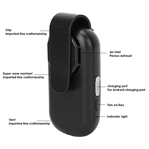 Ymiko YMIKO7W0GS8QGKR830-14 Mask Fan, Wearable Breathable Cool Air Face Fan thumb #5