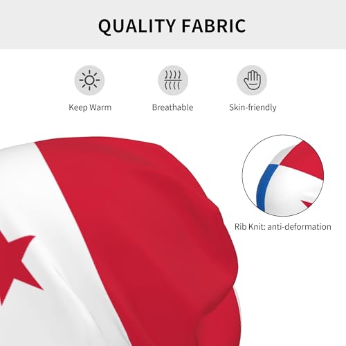 Flag of Panama Children Hip Hop Knitted Hat Kids Elastic Leisure Knit Cap Warm Sleep Beanies Black3