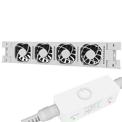 Heatfan 4 Single Heizkörper ventilator - Heizkörperlüfter flüsterleise <20 dB, spart bis 30% Heizkosten, einfache Montage, universell lange Lebensdauer, für Heizkörper 50-80cm - 1 Stück Weiß