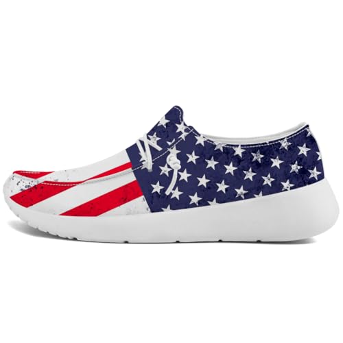 Quorax Patriotic Shoes for Women Men Slip-on Loafers Canvas Shoes Gifts for Men Women2