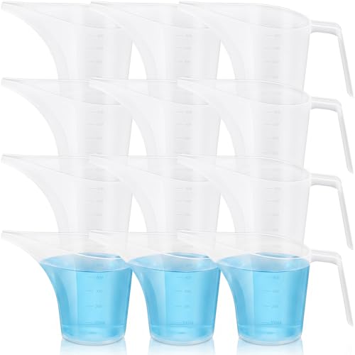 Set de 12 vasos medidores con pico y mango 500 ml miniatura 1