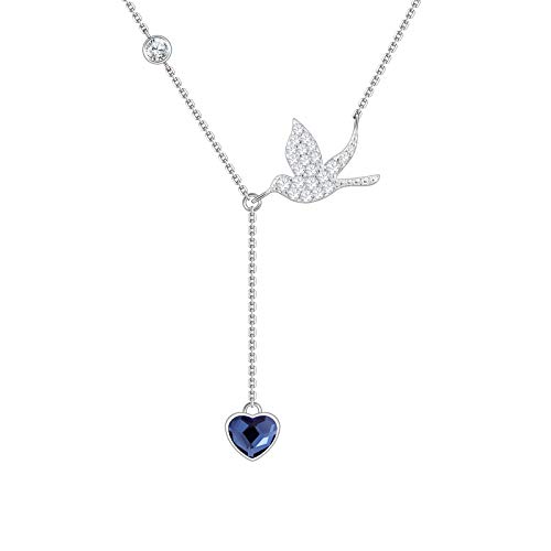 Collier coeur argent et cristal le cadeau d'anniversaire romantique idéal pour une femme